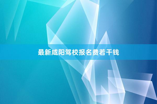 最新咸阳驾校报名费若干钱